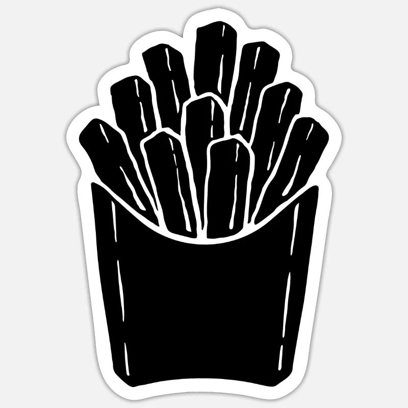 Chips - Sticker taille S (10 x 10 cm) - blanc mat