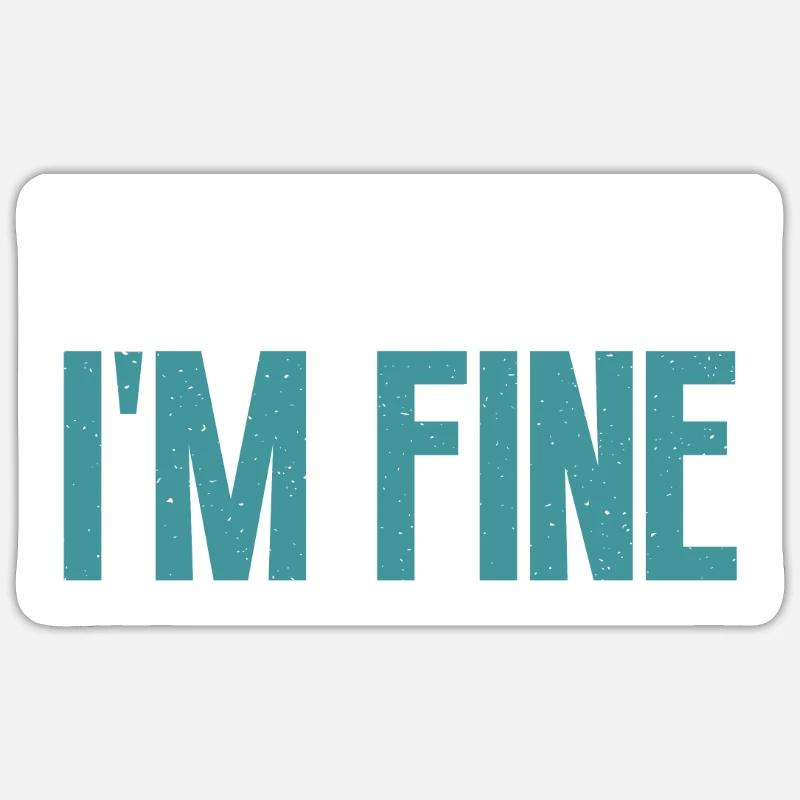 Comment ça va? Je suis une conscience de dépression fine Sticker taille S (10 x 10 cm)