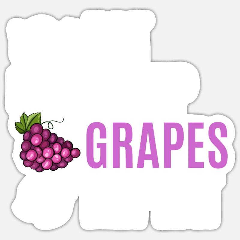 Grape Grapes Wine Gift - Sticker size S (10 x 10 cm) - white matte