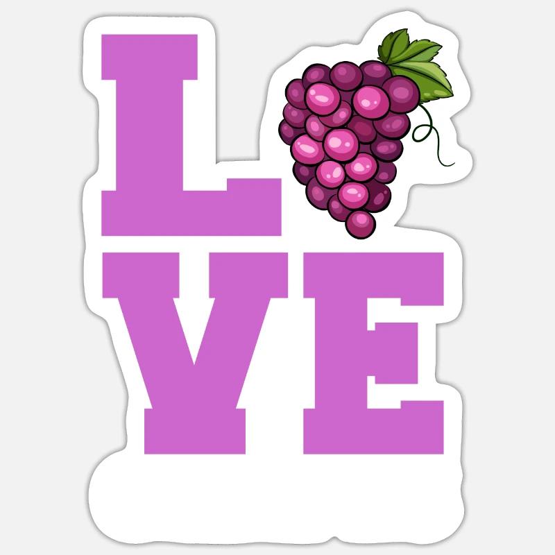 Grape Grapes Wine Gift - Sticker size S (10 x 10 cm) - white matte