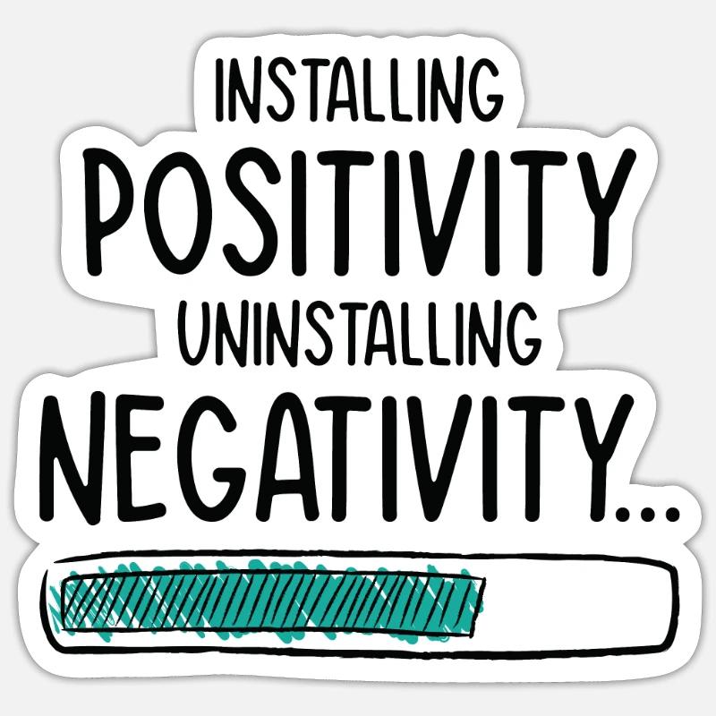 Installing Optimistic People Happiness Positive - Sticker size S (10 x 10 cm) - white matte