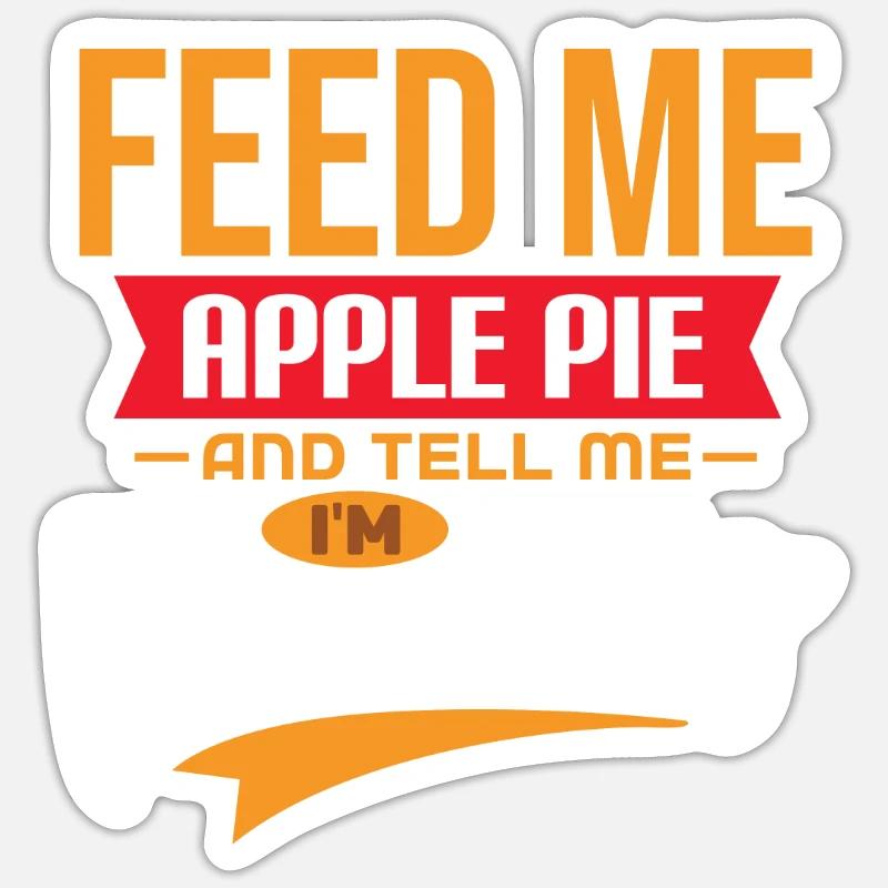 Apple pie - Sticker size S (10 x 10 cm) - white matte