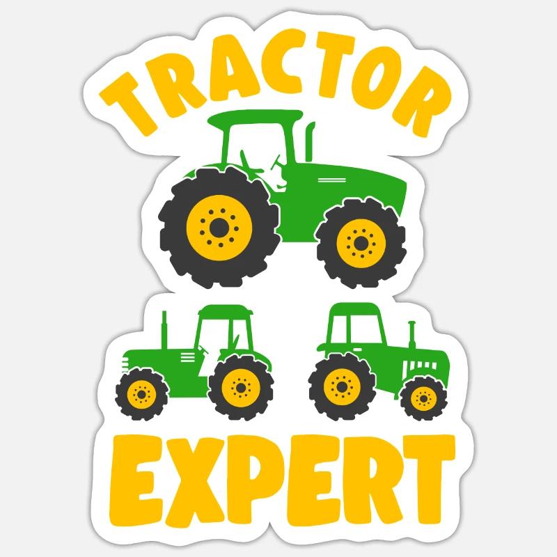 Tractor Expert Boys Gift Idea Sticker Größe S (10 x 10 cm)