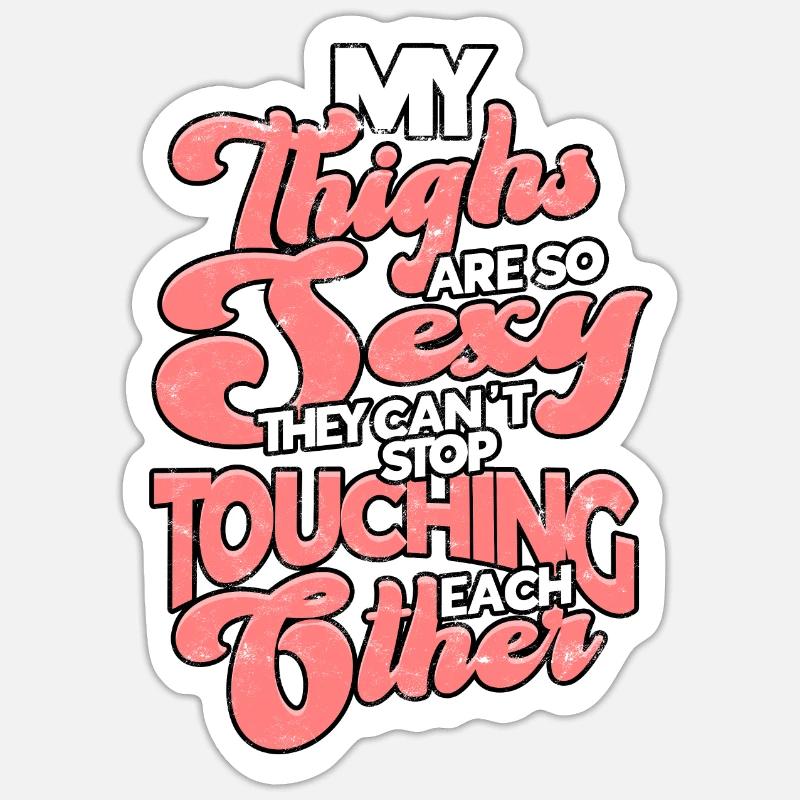 thick thick thighs thick thighs thighs Sticker size S (10 x 10 cm)