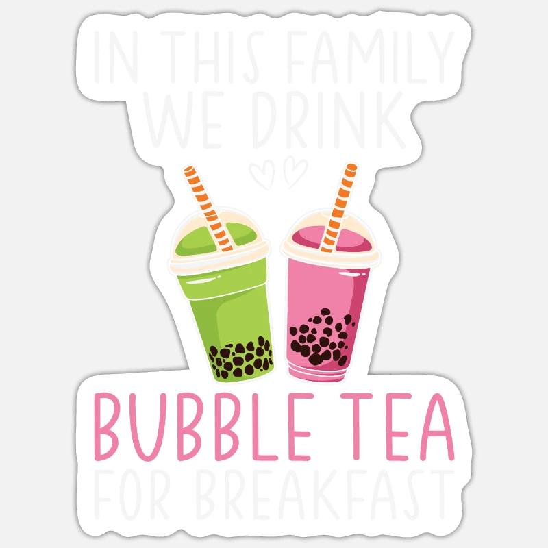 Bubble Tea Lover Geschenk Sticker Größe S (10 x 10 cm)
