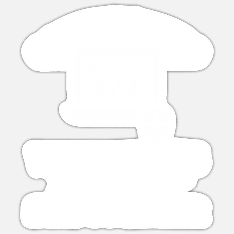 Developer Coder Programmer Pair - Sticker size S (10 x 10 cm) - white matte