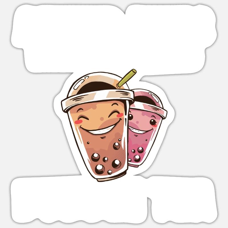 Bubble Tea Lover Geschenk Sticker Größe S (10 x 10 cm)
