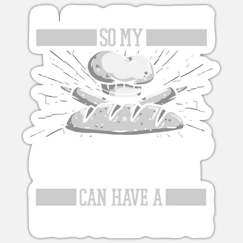 Baking Baker Bakery Cat Sticker size S (10 x 10 cm)