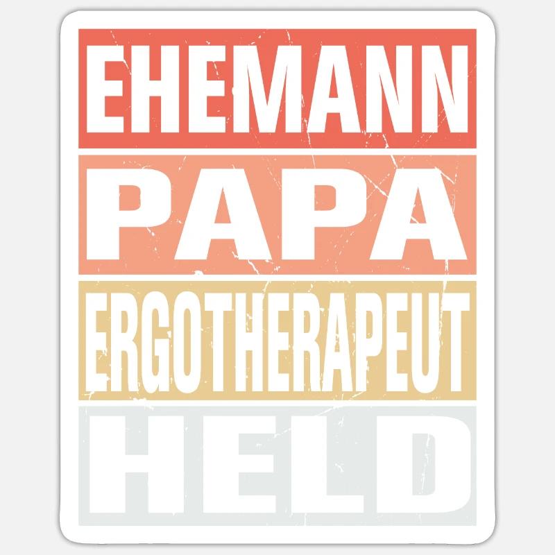 Ergotherapeut Vater Ehemann Held Sticker Größe S (10 x 10 cm)