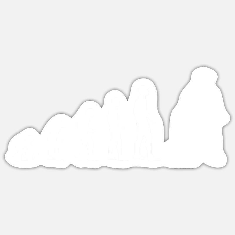 evolution handyman humor DIY mann geschenk Sticker Größe S (10 x 10 cm)