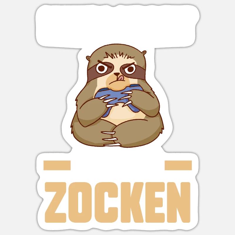 Nerv Nicht Bin Am Zocken - Sticker Größe S (10 x 10 cm) - Mattweiß