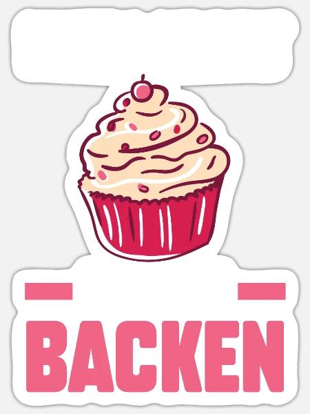 Nerv Nicht Bin Am Backen - Sticker Größe S (10 x 10 cm) - Mattweiß