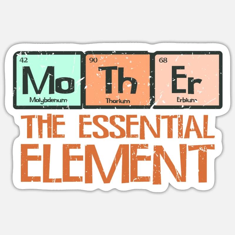 Mutter Das wesentliche Element - Mutter - Sticker Größe S (10 x 10 cm) - Mattweiß