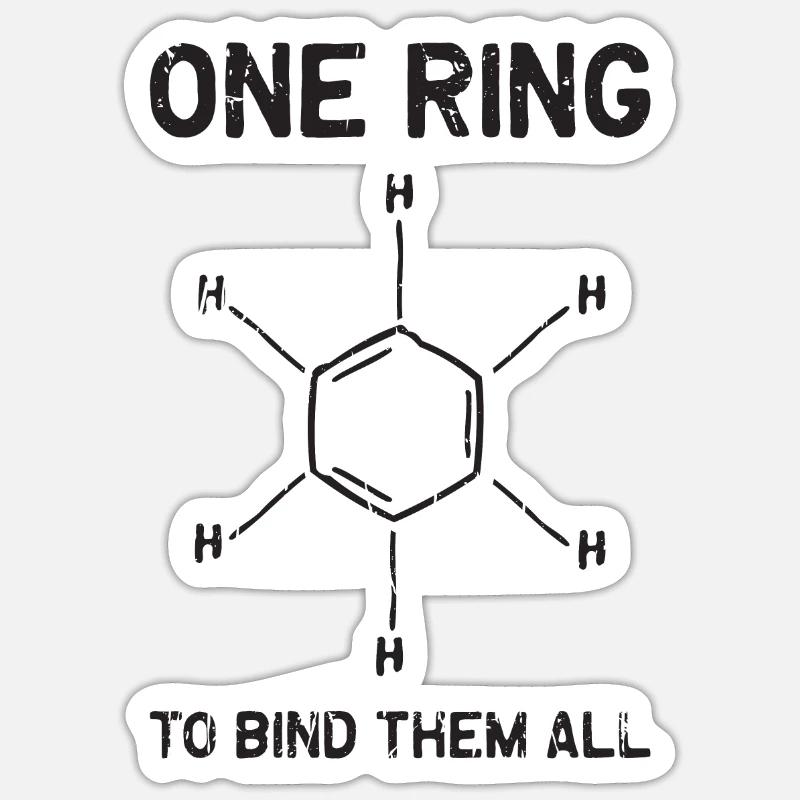 One ring to bind them all - laboratory Sticker size S (10 x 10 cm)