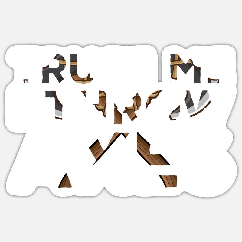 Throwing an axe Sticker size S (10 x 10 cm)