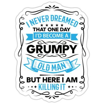 Opa Geschenkidee Opa weiß alles Spruch Großvater - Sticker Größe S (10 x 10 cm) - Mattweiß - Vorne
