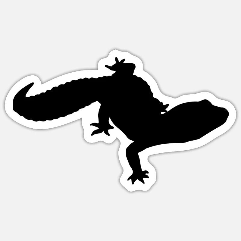 Leopard gecko - Sticker size S (10 x 10 cm) - white matte