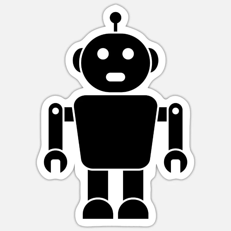Robot Robot - Sticker size S (10 x 10 cm) - white matte