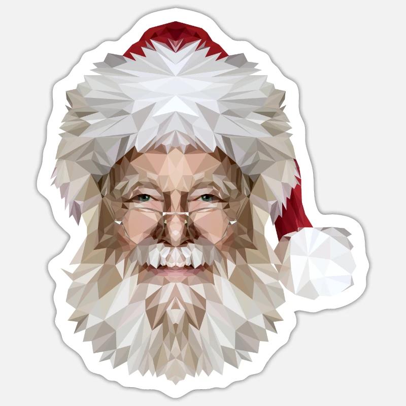 Weihnachtsmann Sticker Größe S (10 x 10 cm)