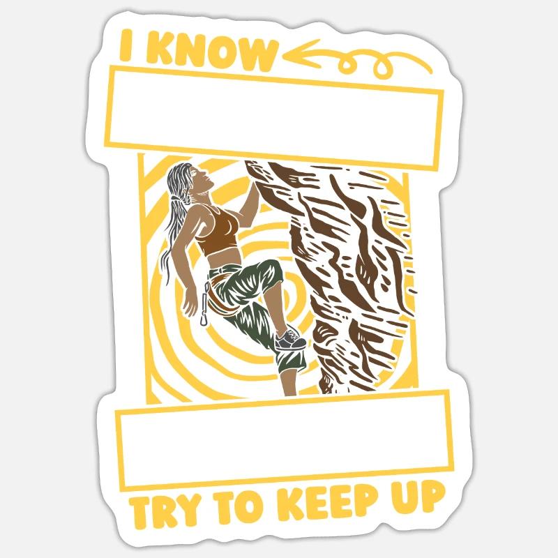 Klettern Kletterer Mädchen Sticker Größe S (10 x 10 cm)