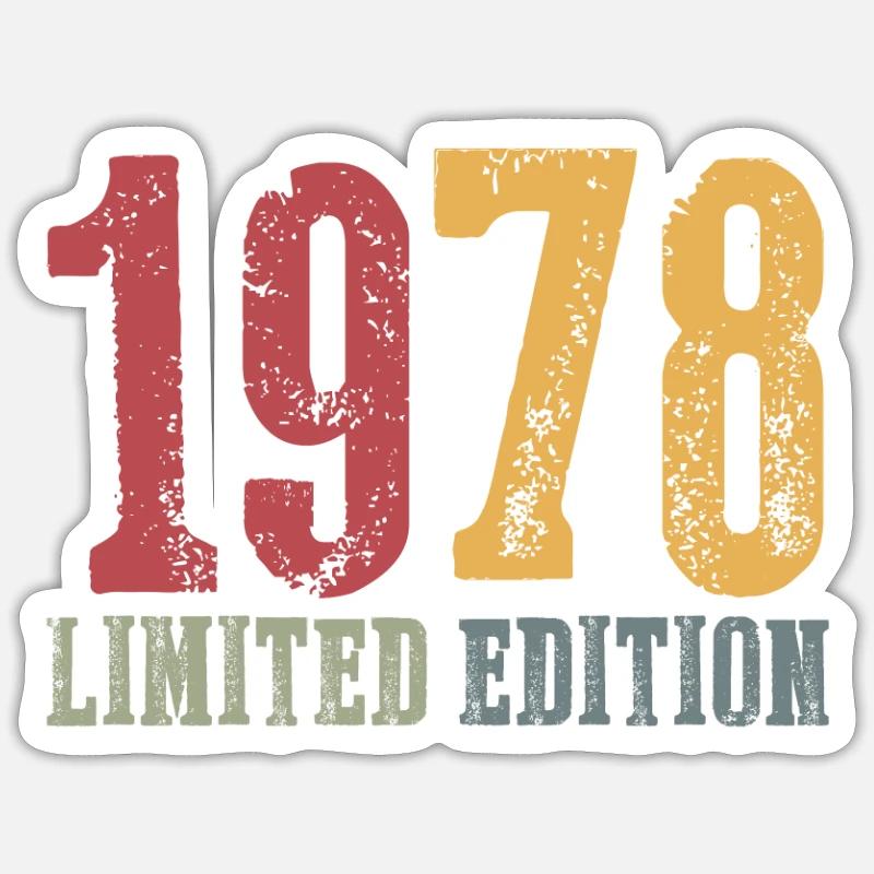 1978 Édition limitée - Sticker taille S (10 x 10 cm) - blanc mat