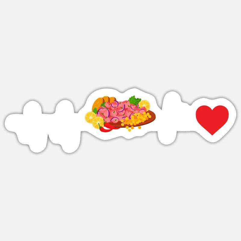 Ceviche - Sticker taille S (10 x 10 cm) - blanc mat
