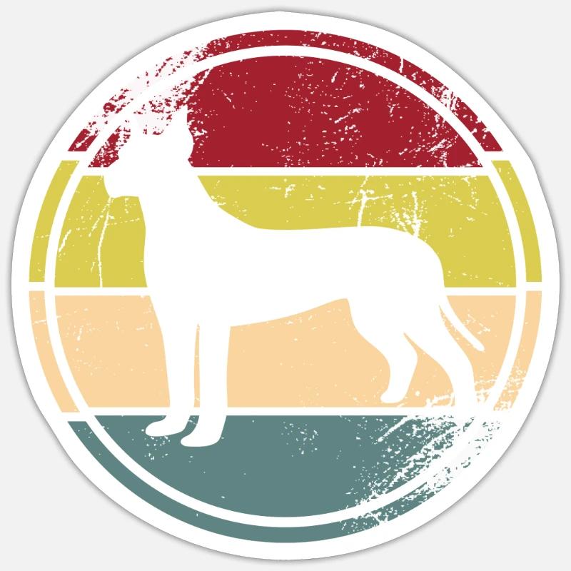 Dobermann - Sticker Größe S (10 x 10 cm) - Mattweiß