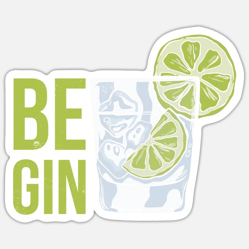 Be Begin - Sticker size S (10 x 10 cm) - white matte