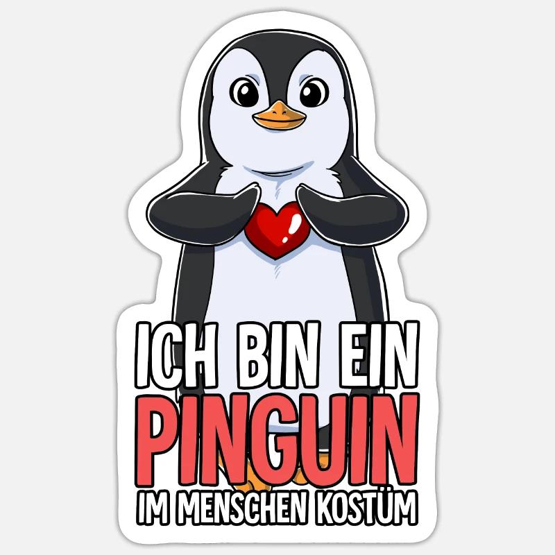Ich Bin Ein Pinguin Sticker Größe S (10 x 10 cm)