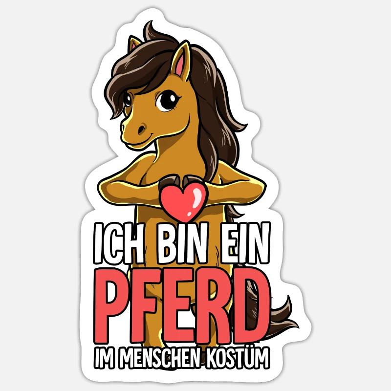 Ich Bin Ein Pferd Sticker Größe S (10 x 10 cm)
