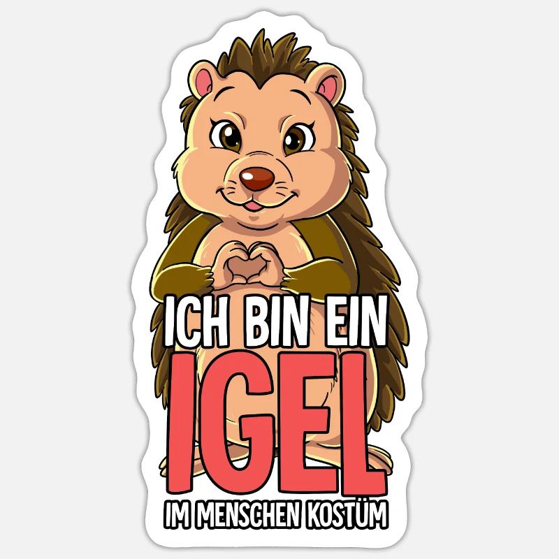 Ich Bin Ein Igel Sticker Größe S (10 x 10 cm)