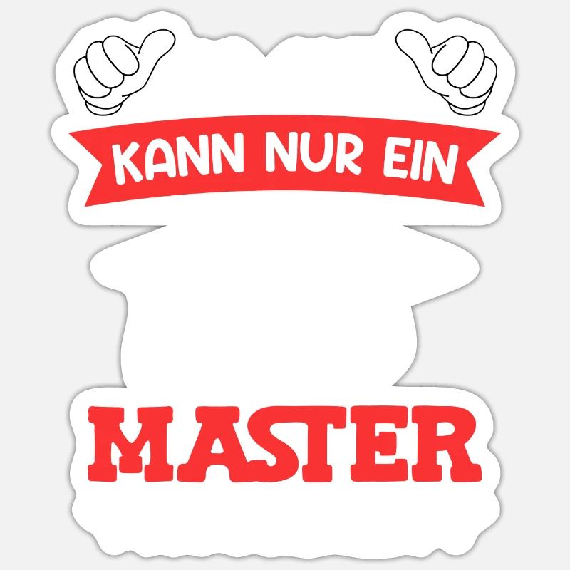 So gut sieht ein Master aus Master Abschluss Sticker Größe S (10 x 10 cm)