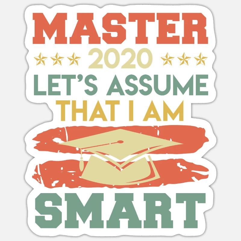 Finally Graduation Master 2020 Master Degree Sticker size S (10 x 10 cm)