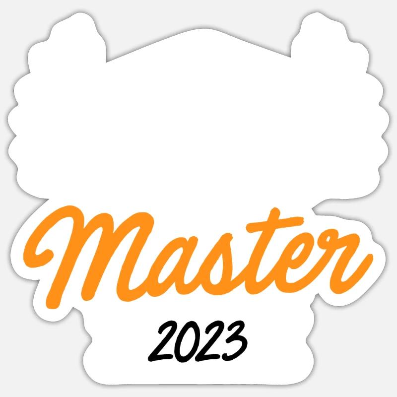 Master 2023 Masterstudium Studium Master Abschluss Sticker Größe S (10 x 10 cm)