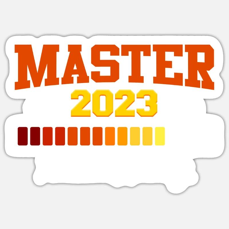 Masterabschluss 2023 Master Abschluss - Sticker Größe S (10 x 10 cm) - Mattweiß