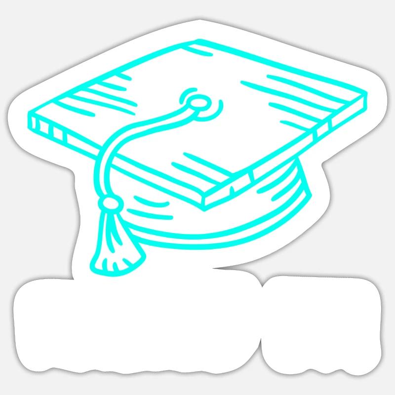 Cloué it Diplôme de Bachelor Master Sticker taille S (10 x 10 cm)