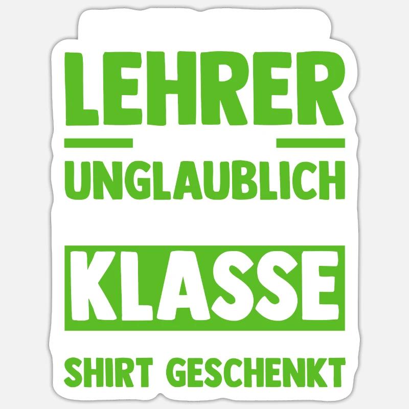 Lehrer Beruf Schullehrer Geschenk Sticker Größe S (10 x 10 cm)