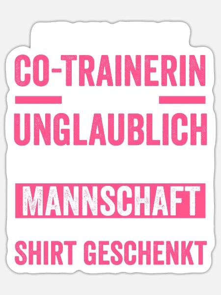 Co-Trainerin Sport Coach Geschenk - Sticker Größe S (10 x 10 cm) - Mattweiß