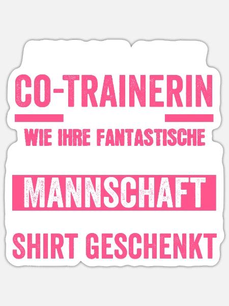 Co-Trainerin Sport Coach Geschenk - Sticker Größe S (10 x 10 cm) - Mattweiß