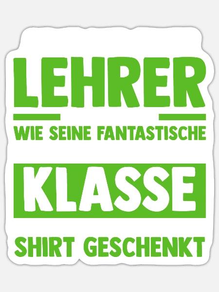 Lehrer Beruf Schullehrer Geschenk - Sticker Größe S (10 x 10 cm) - Mattweiß