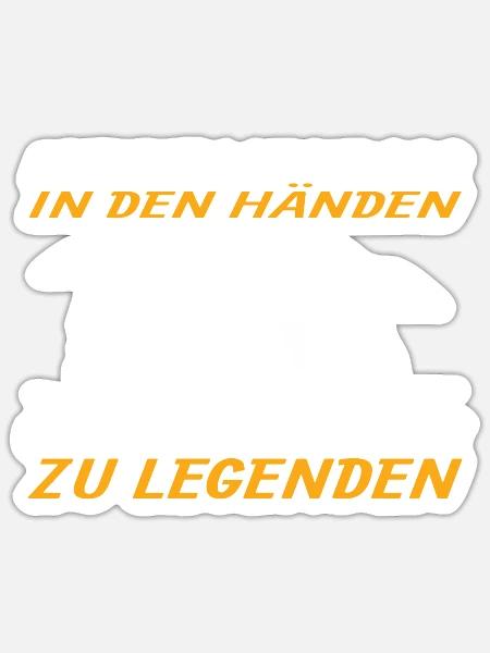 Wandern Zubehör Wanderer Motiv - Sticker Größe S (10 x 10 cm) - Mattweiß