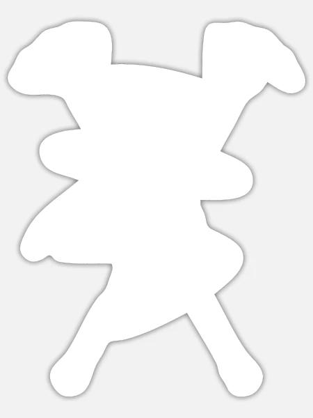 Stäbe des Pestdoktor - Sticker Größe S (10 x 10 cm) - Mattweiß