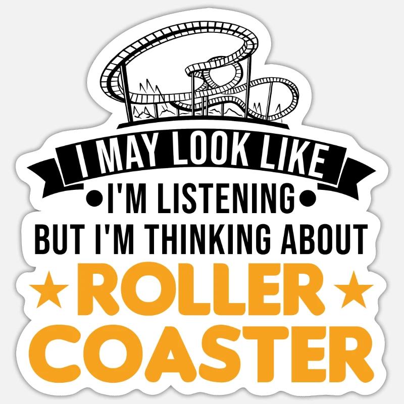 Roller Coaster Roller Ride Amusement Park Sticker size S (10 x 10 cm)