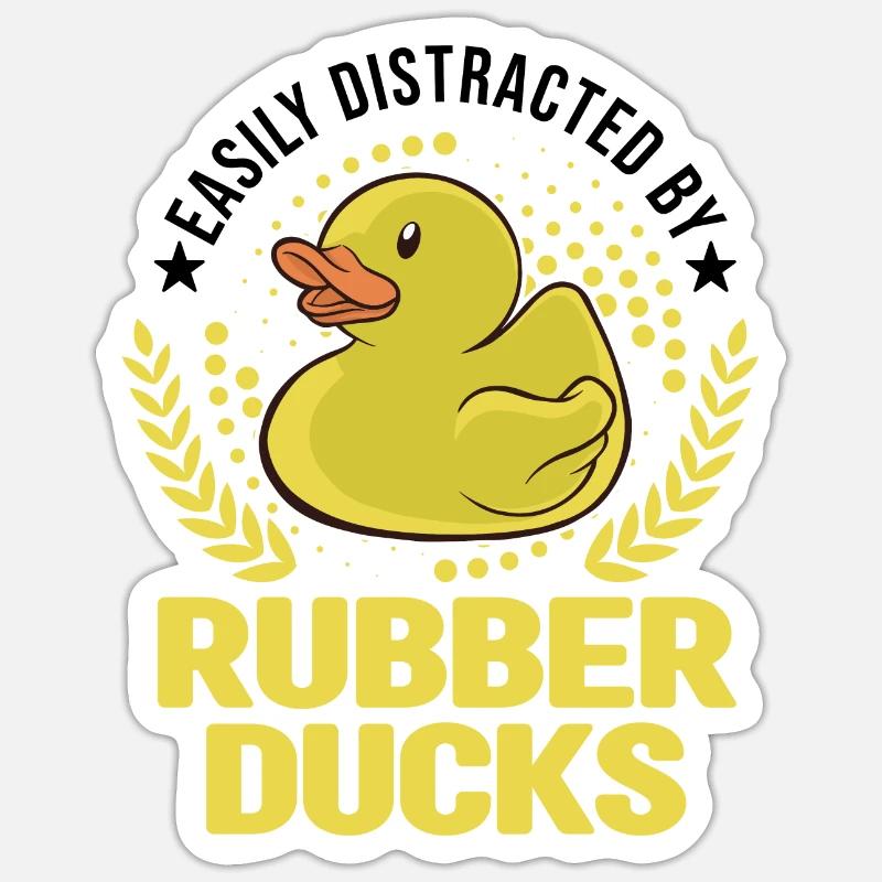 Let distraheret af Rubber Ducks Rubber Duck Sticker størrelse S (10 x 10 cm)
