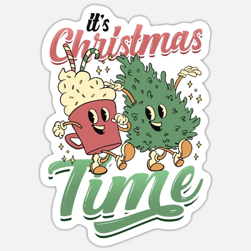 C’est Noël - Sticker taille S (10 x 10 cm) - blanc mat