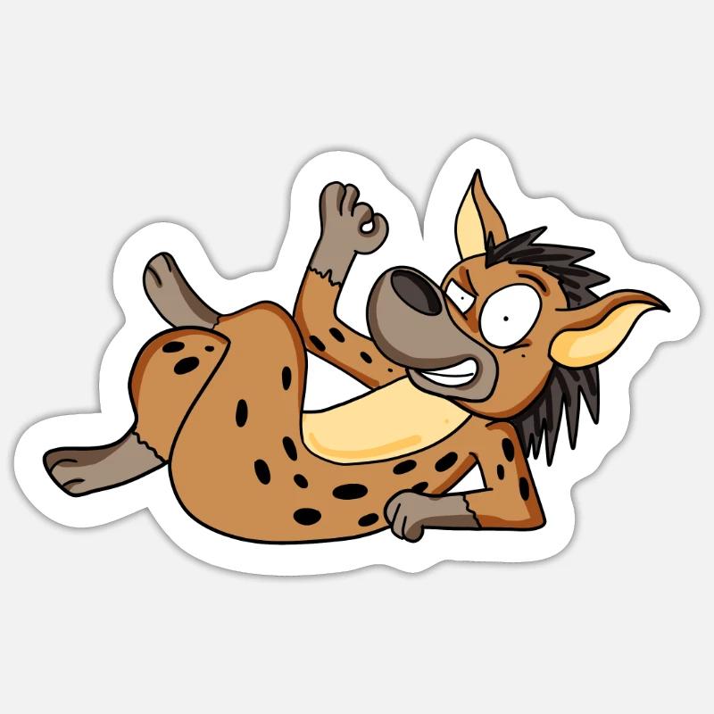 Hyäne Sticker Größe S (10 x 10 cm)