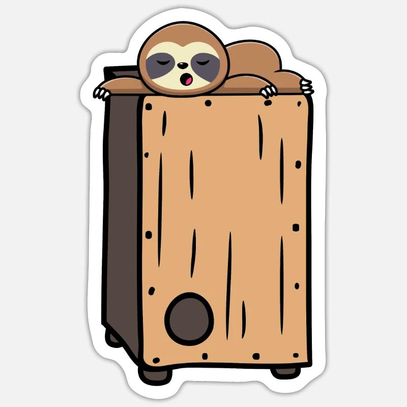 Cajon Box Drum Instrument Peruvian Cajon - Sticker Größe S (10 x 10 cm) - Mattweiß