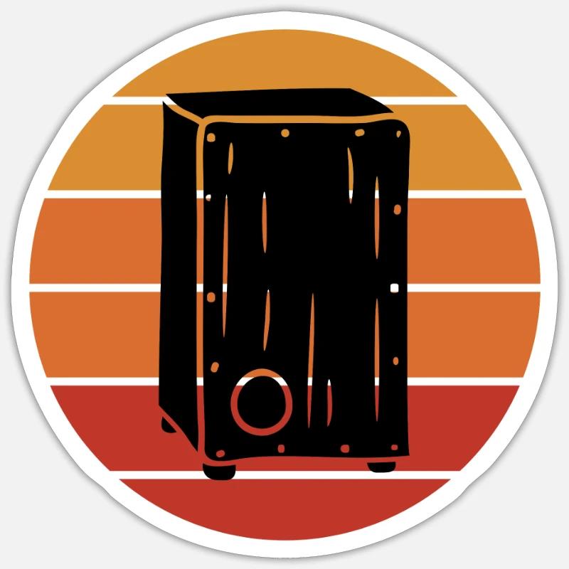 Cajon Box Drum Instrument Peruvian Cajon Sticker Größe S (10 x 10 cm)