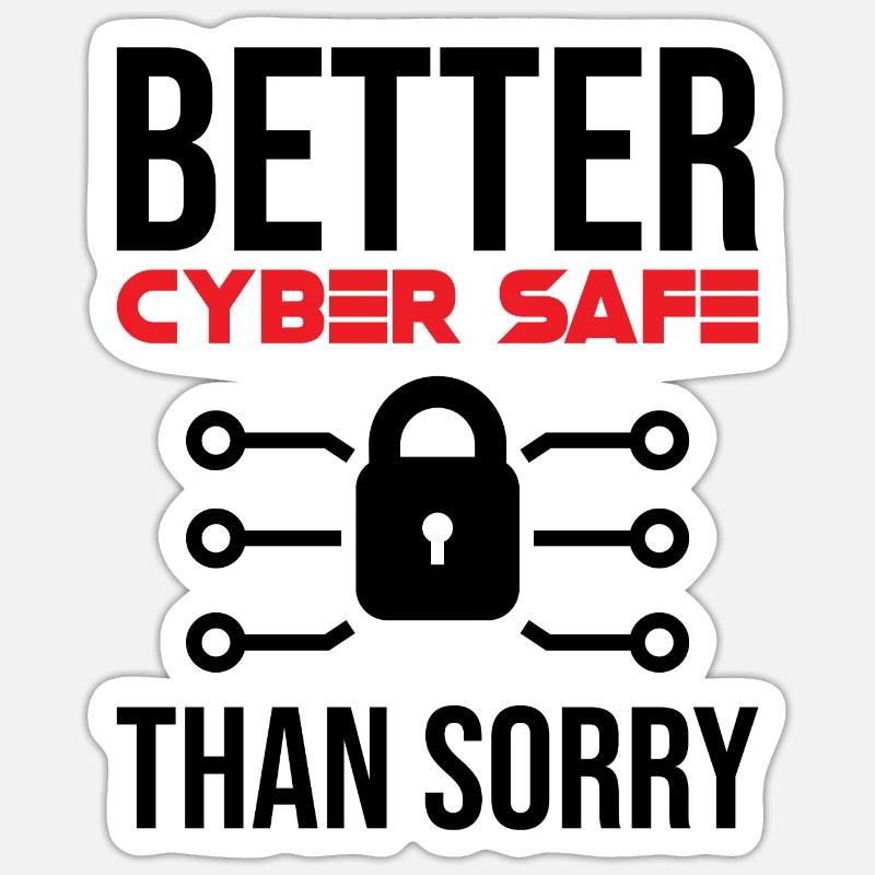 Cybersecurity Computer Security Cybersecurity - Sticker size S (10 x 10 cm) - white matte