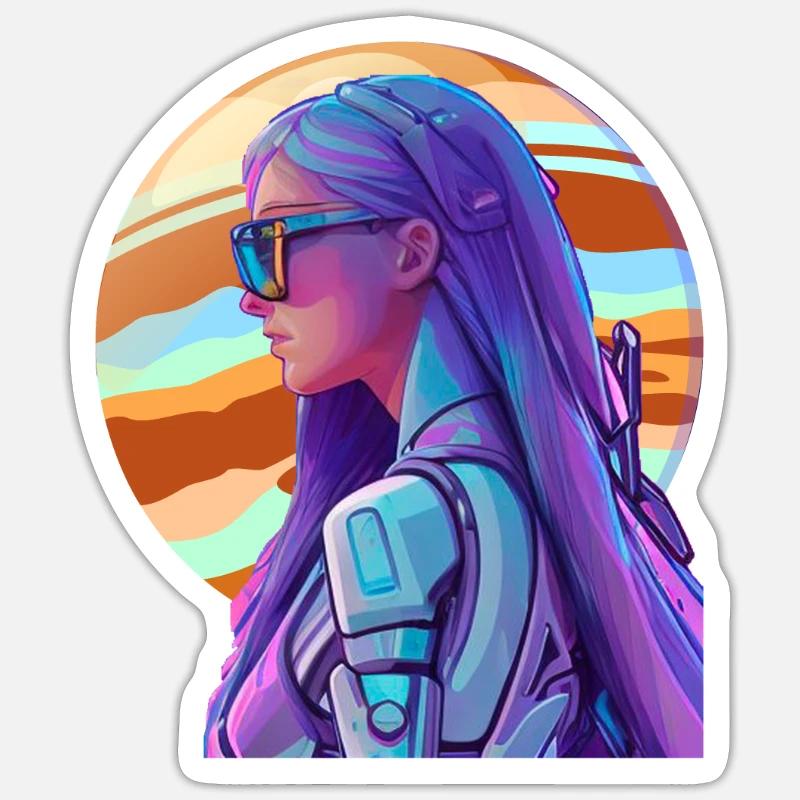 Chasseur spatial 1 Sticker taille S (10 x 10 cm)